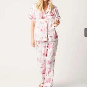 Katie Kime Atlanta Toile Pajama Set Pink White 3X (Fit's like a 1X)